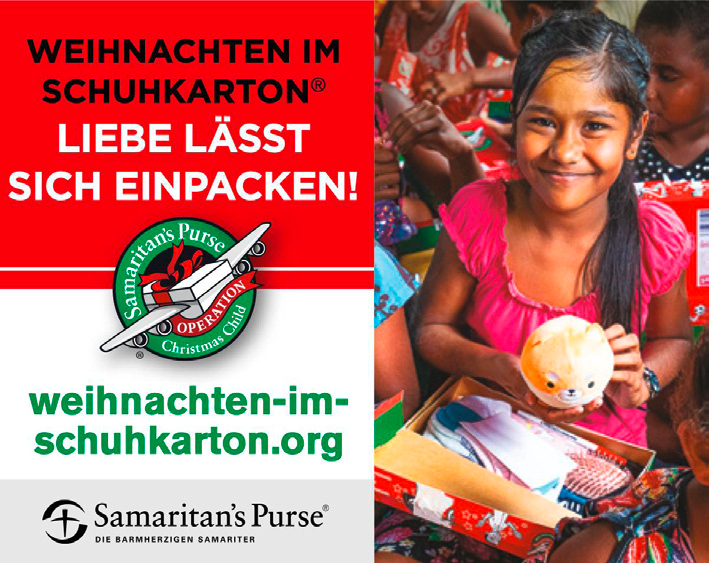 Aufruf zur Aktion „Weihnachten im Schuhkarton“